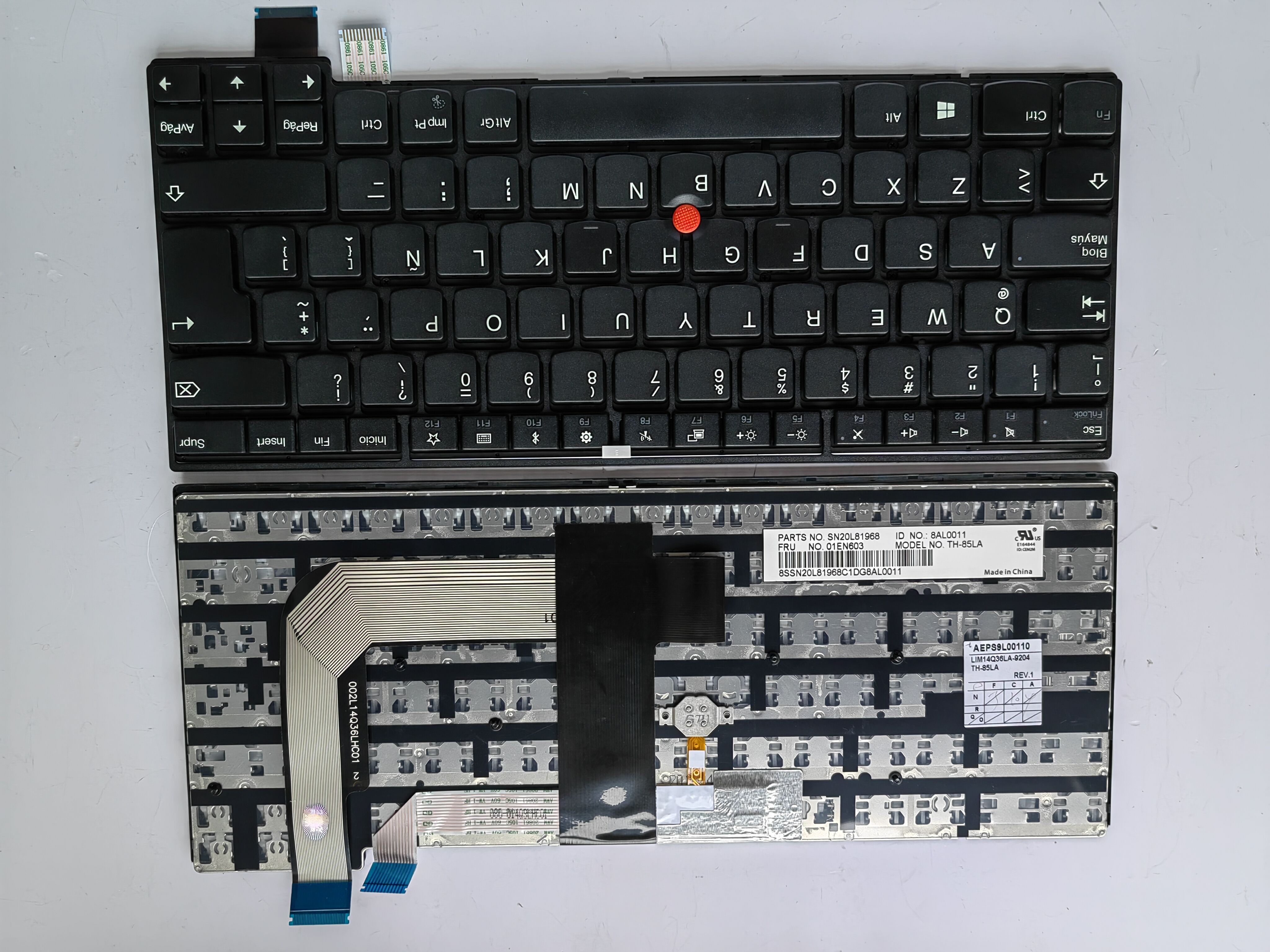 Picture of New Replacement Laptop Keyboard For IBM T470S BLACK FRAME BLACK LA Layout